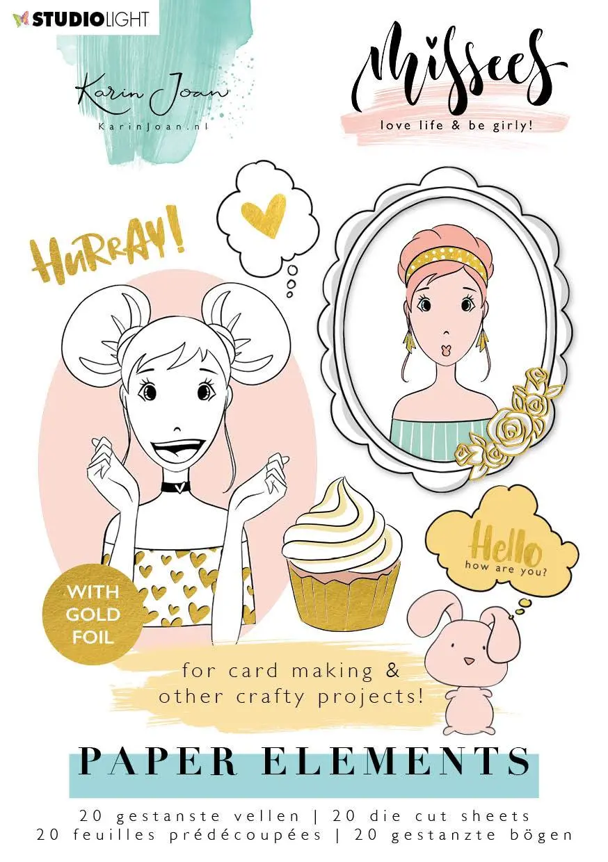 Karin Joan Die Cut Block Missees Collection 148X210mm 20 Sh Nr.03 1