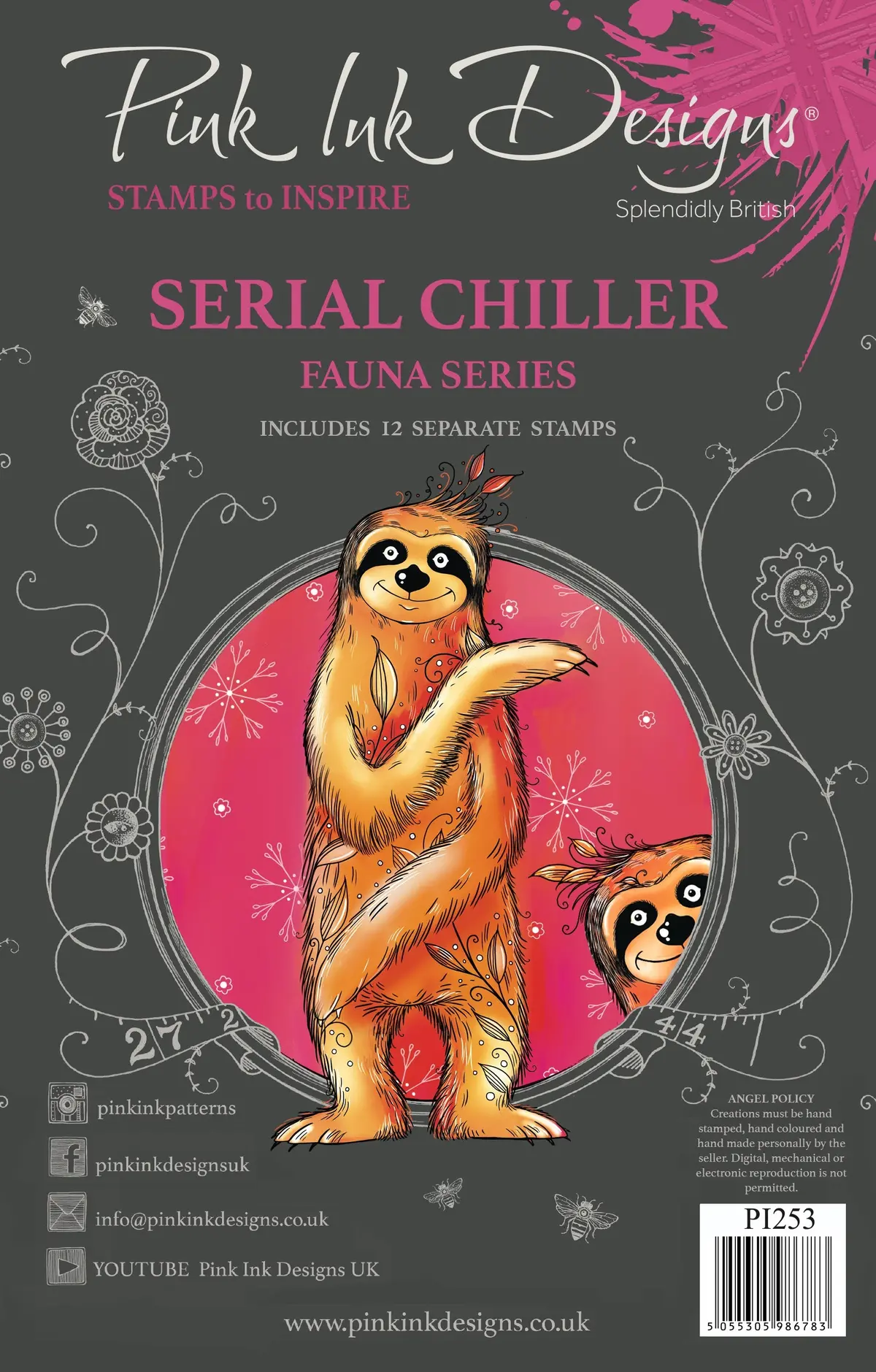 Pink Ink Designs Serial Chiller 6 In X 8 In Clear Stamp Set 1