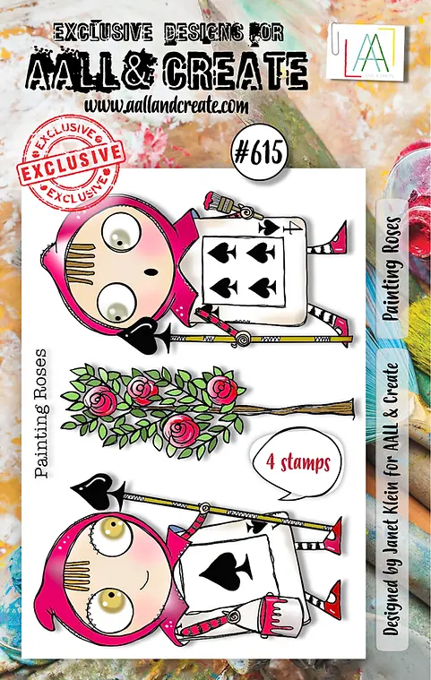 Aall And Create - A7 Clear Stamp Set - Painting Roses 1
