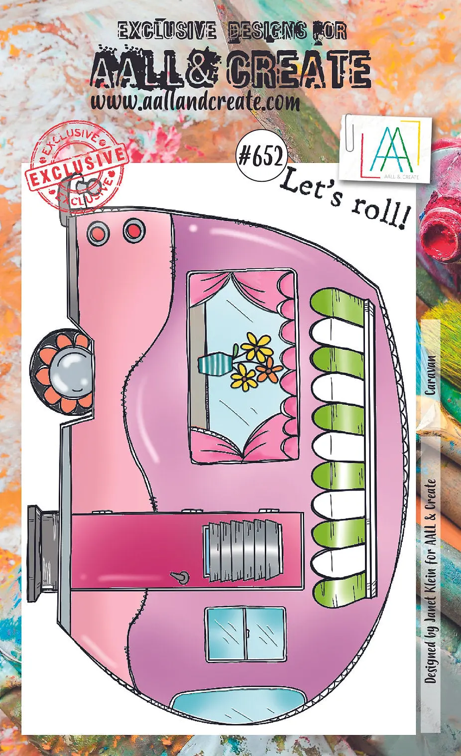 Aall And Create - A6 Clear Stamp Set - Caravan 1