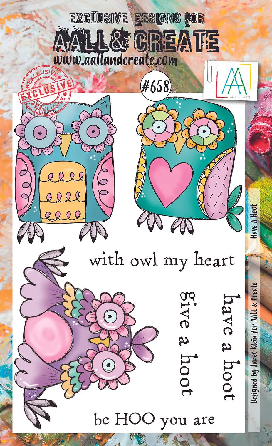 Aall And Create - A6 Stamp Set - Have A Hoot 1