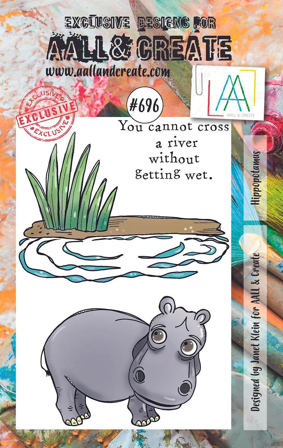 Aall And Create - A7 Clear Stamp Set - Hippopotamus 1
