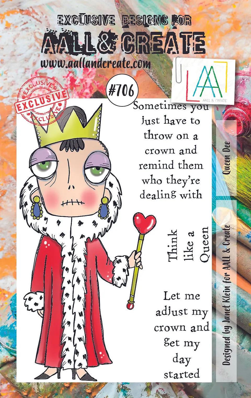 Aall And Create - A7 Clear Stamp Set - Queen Dee 1