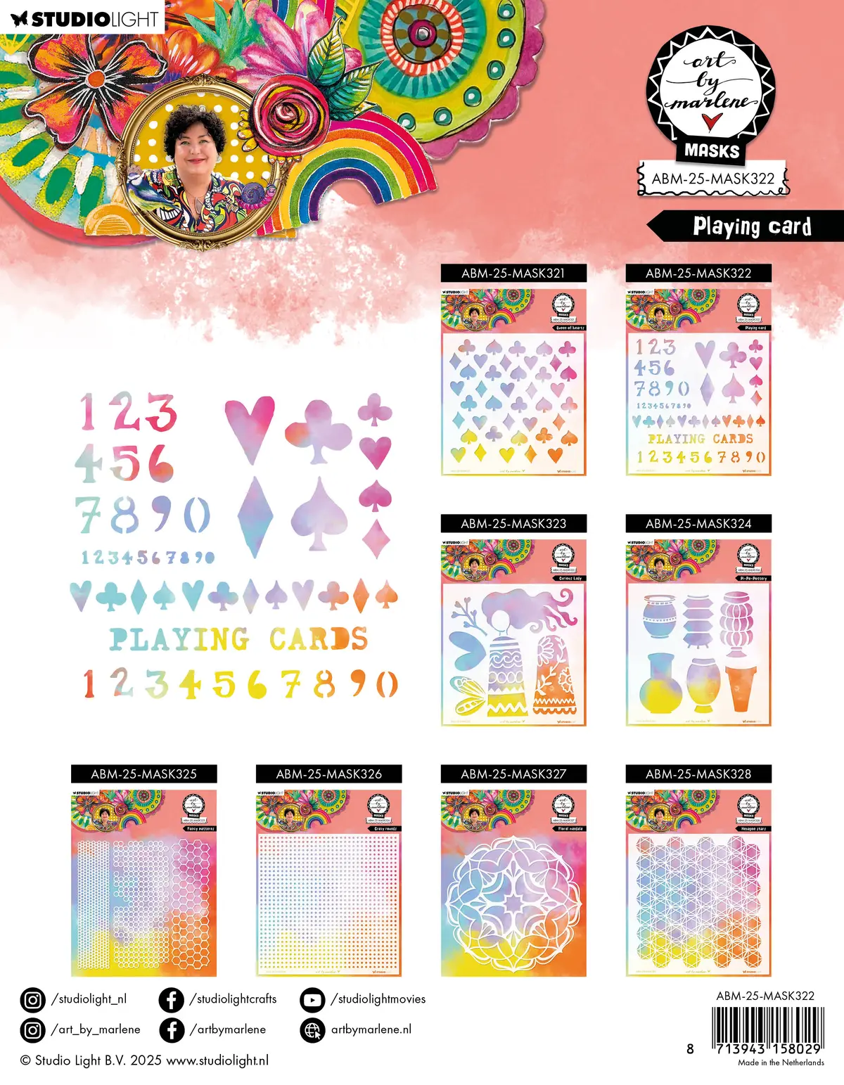 Abm Mask Playing Card Art By Marlene 1 Pc 2