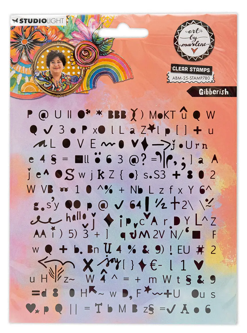 Abm Clear Stamp Gibberish Art By Marlene 1 Pc 1