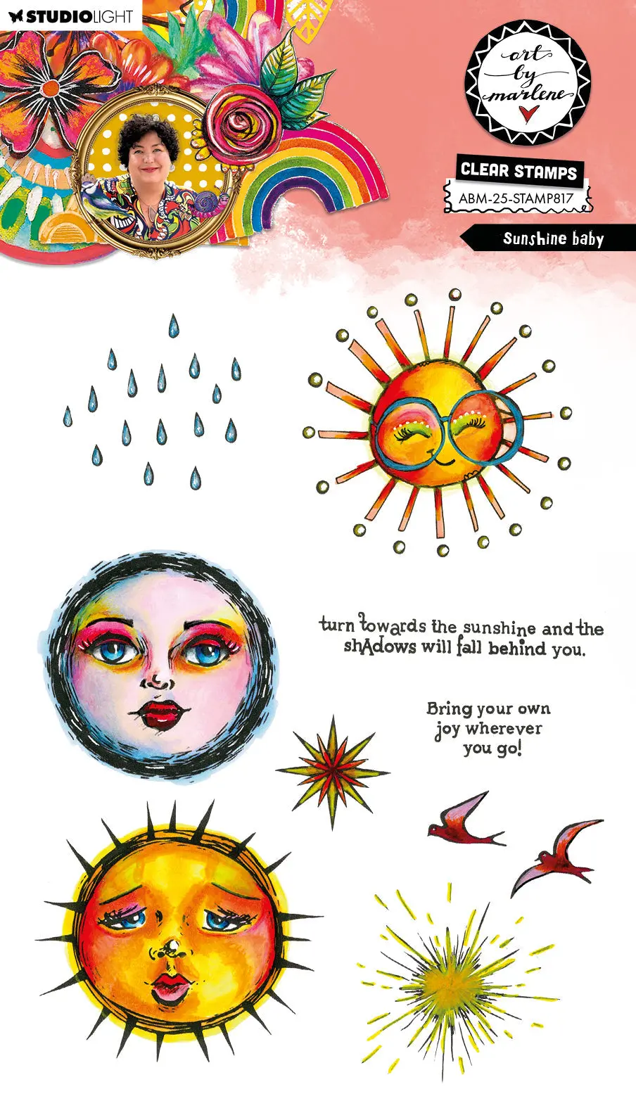 Abm Clear Stamp Sunshine Baby Art By Marlene 10 Pieces 1