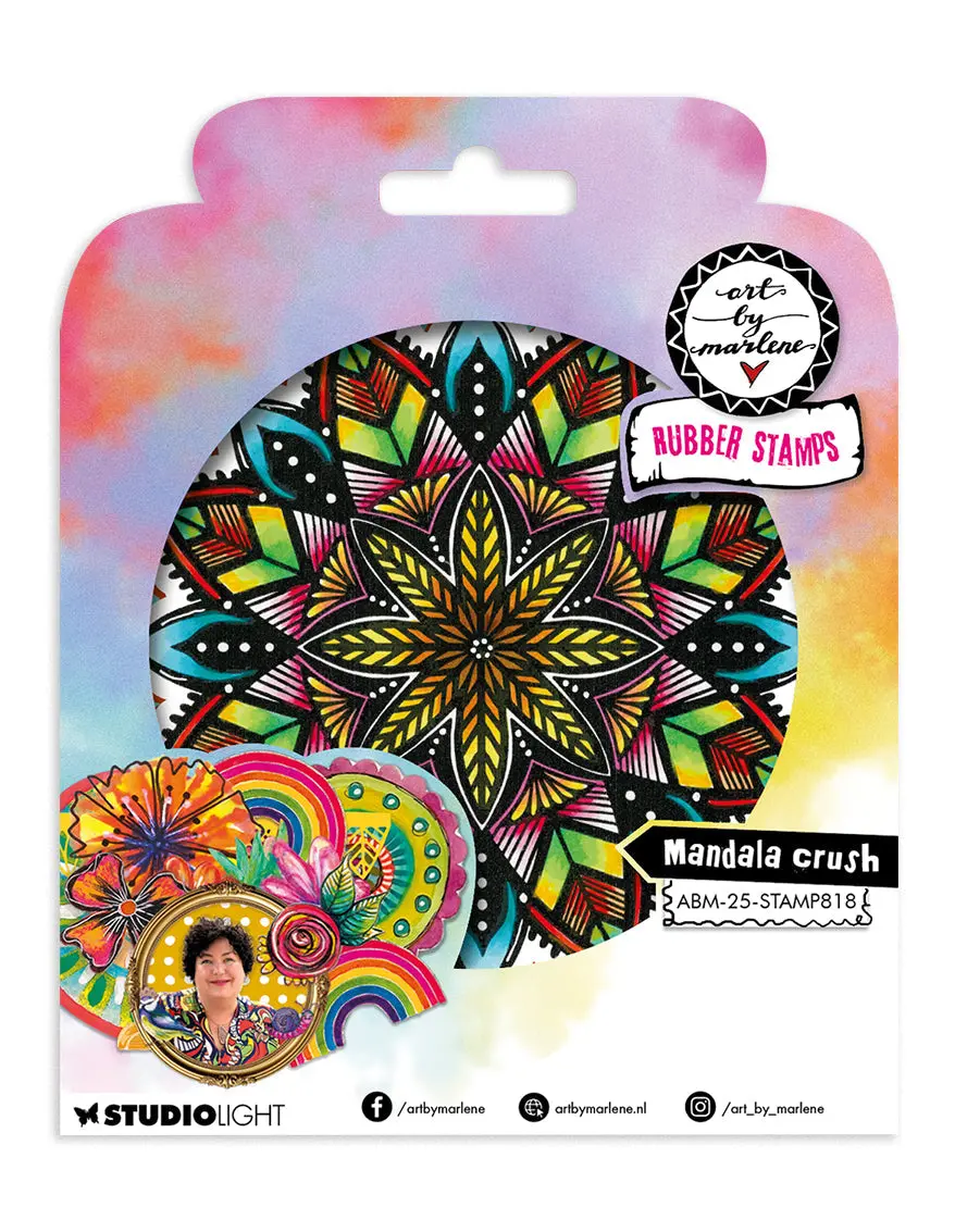 Abm Cling Rubber Stamp Mandala Crush Art By Marlene 1 Pieces 1