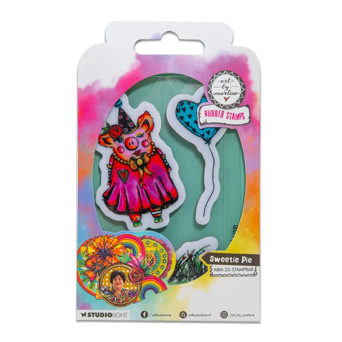 Abm Cling Rubber Stamp Sweetie Pie Art By Marlene 3 Pieces 1