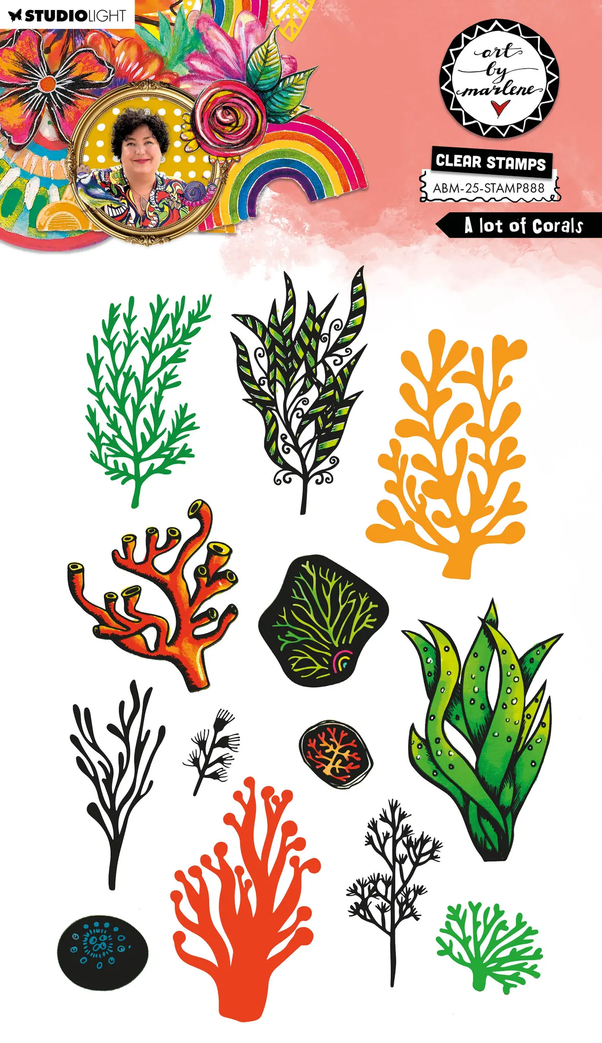 Abm Clear Stamp A Lot Of Corals Art By Marlene 148X210x3mm 13 Pieces 1