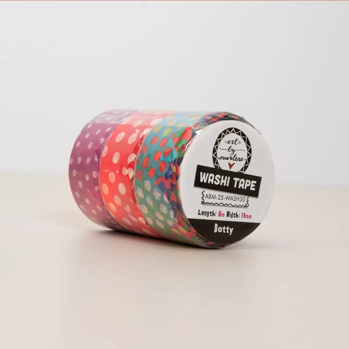 Abm Washi Tape Dotty Art By Marlene 3 Pieces 1