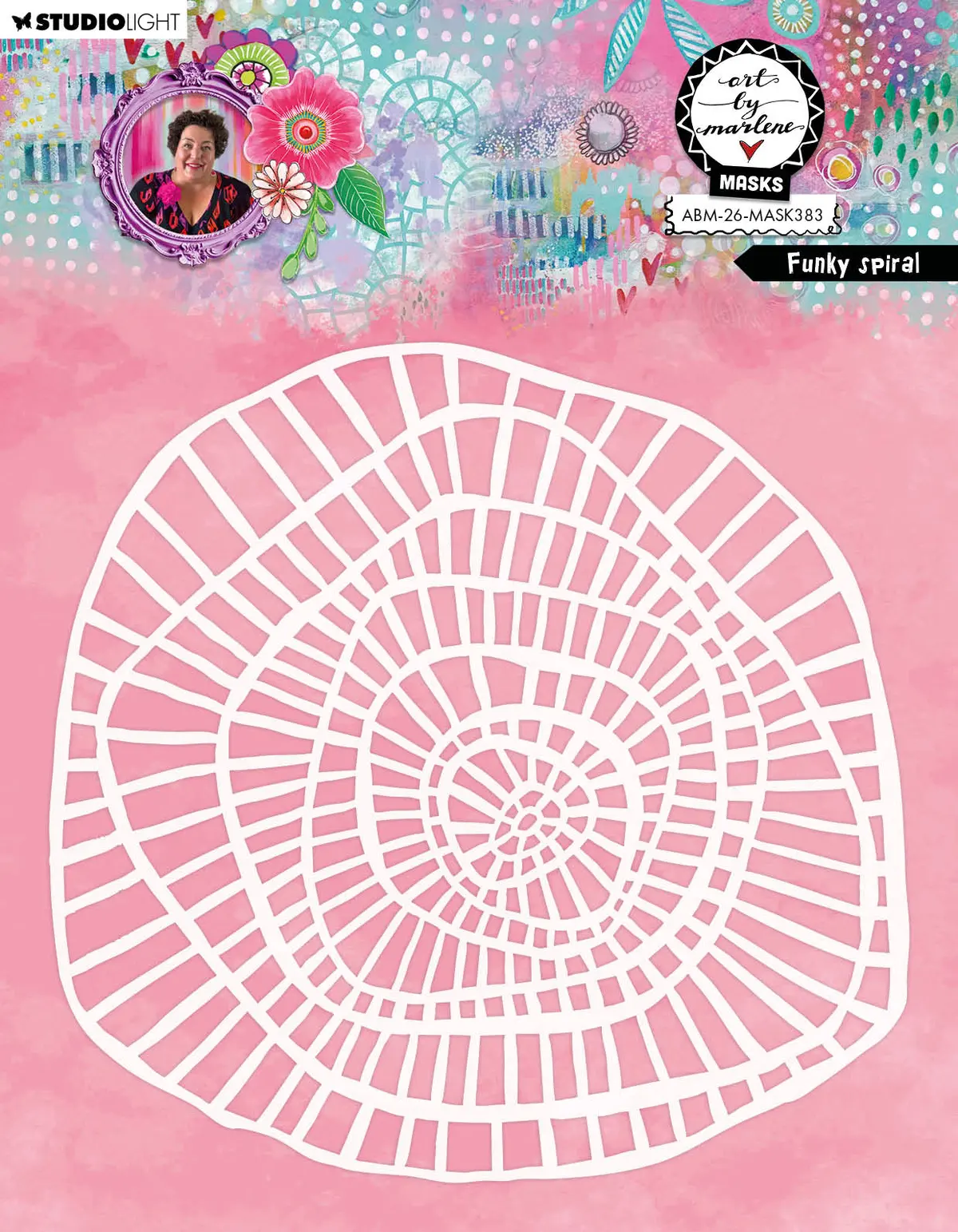 Abm Mask Funky Spiral Art By Marlene 1 Piece 1