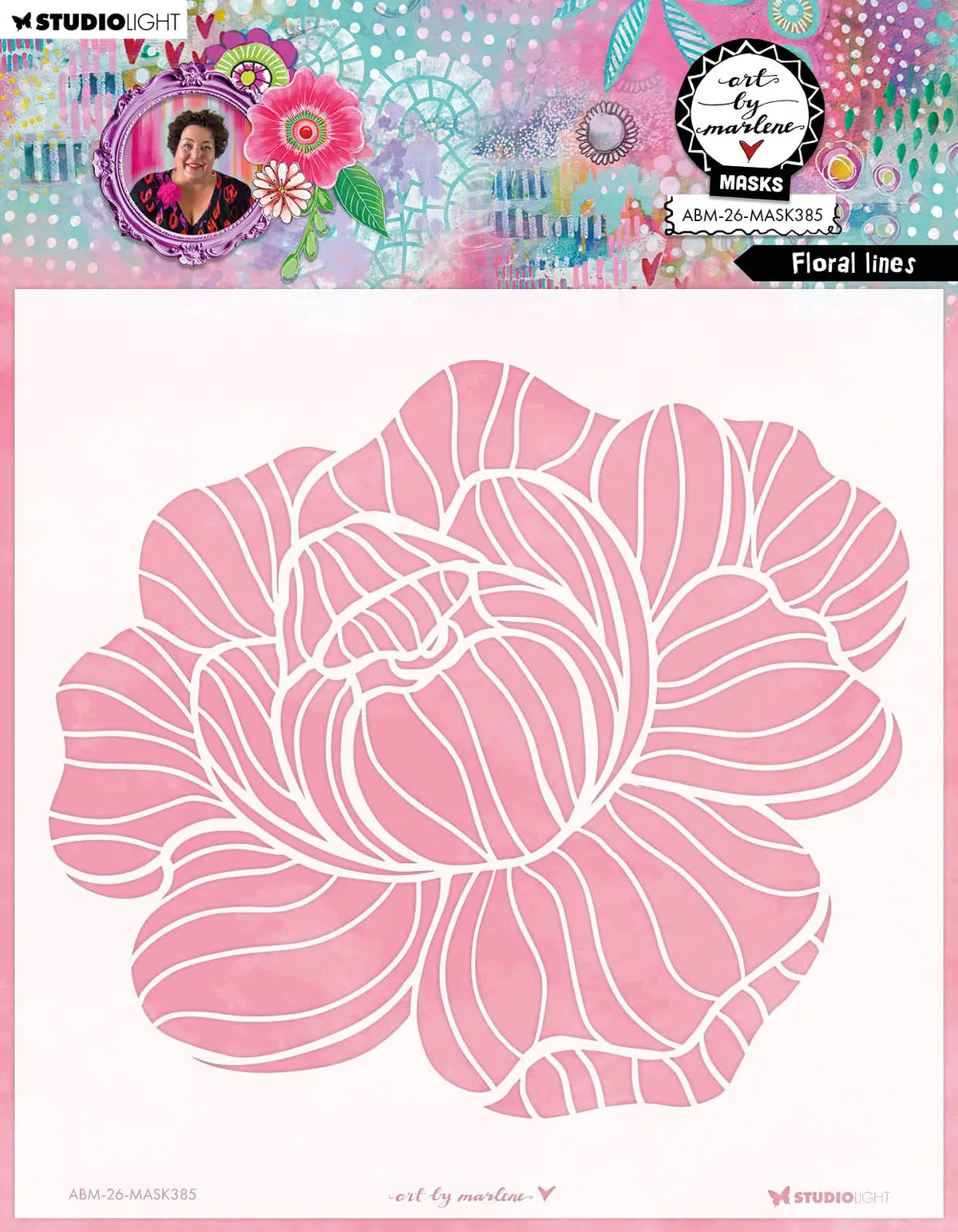 Abm Mask Floral Lines Art By Marlene 1 Piece 1