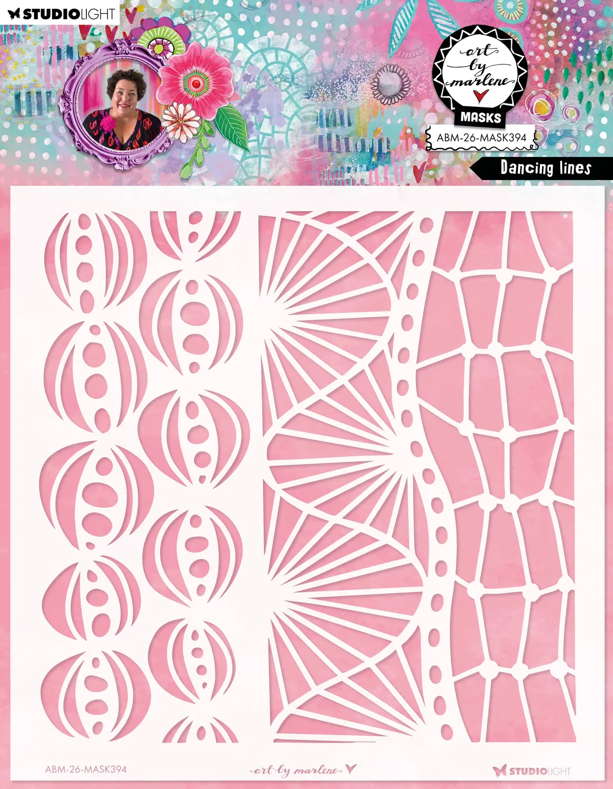 Abm Mask Dancing Lines Art By Marlene 1 Piece 1