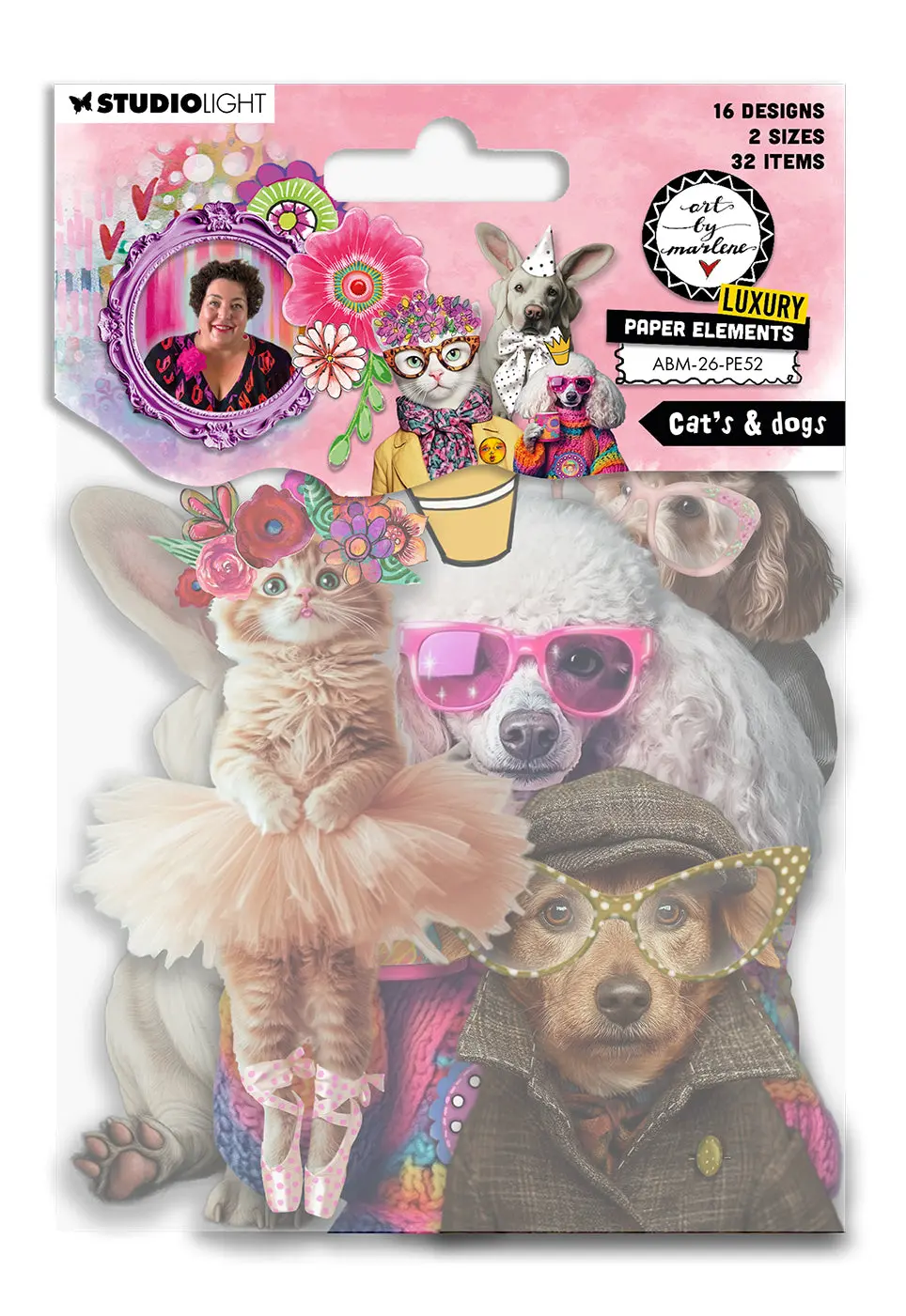 Abm Paper Elements Cats & Dogs Art By Marlene 32 Elements 1