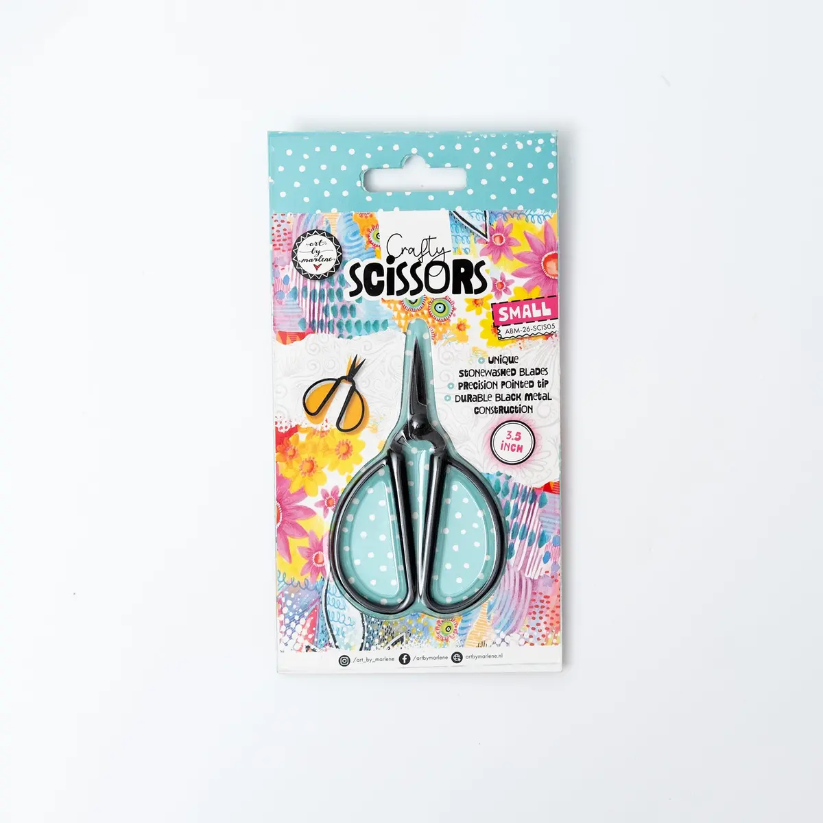 Abm Scissors Stone Washed 3.5 Inch Art By Marlene 1 Piece 1