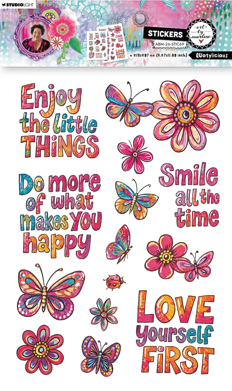 Abm Stickers Quotylicious Art By Marlene 2 Sheets 1
