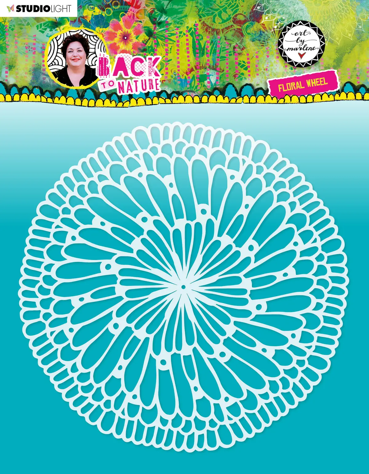 Abm Mask Floral Wheel Back To Nature 200X200x1mm 1 Pc Nr.83 1