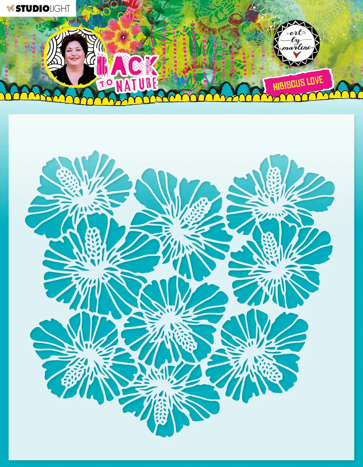 Abm Mask Hibiscus Love Back To Nature 200X200x1mm 1 Pc Nr.86 1