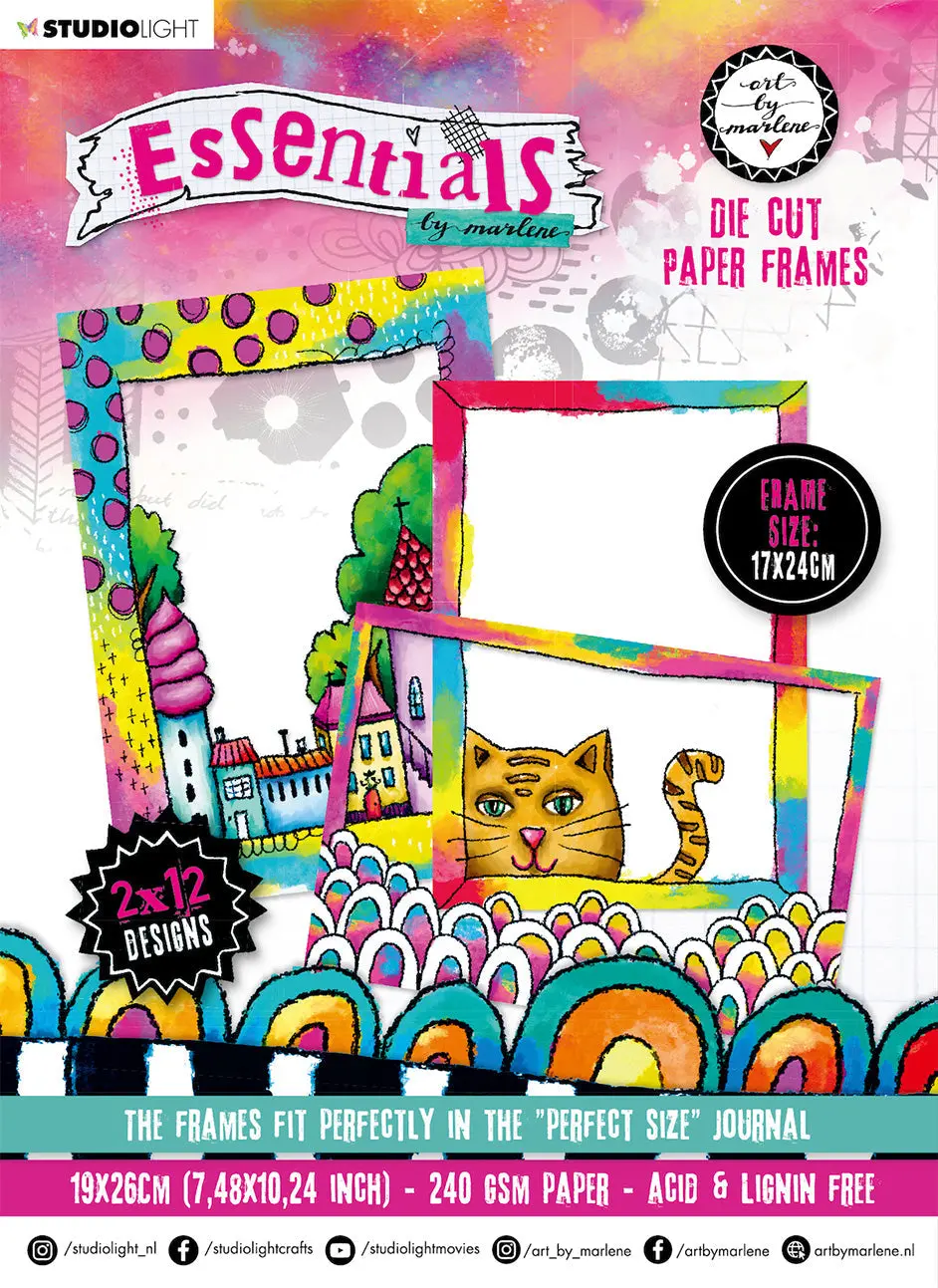 Abm Die Cut Block Paper Frames Fit To Journal Perfect Size Essentials 170X240x5mm 24 Sh Nr.23 1
