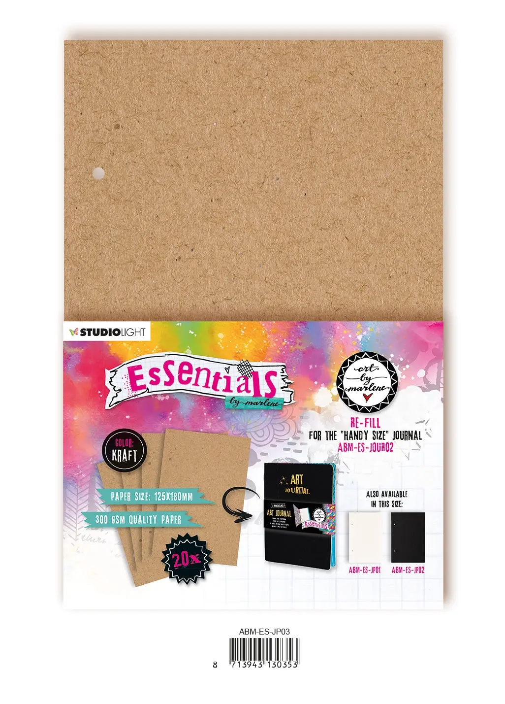 Abm Journal Pages For Abm-Es-Jour02 Kraft Essentials 125X180x8mm 20 Sh Nr.03 1