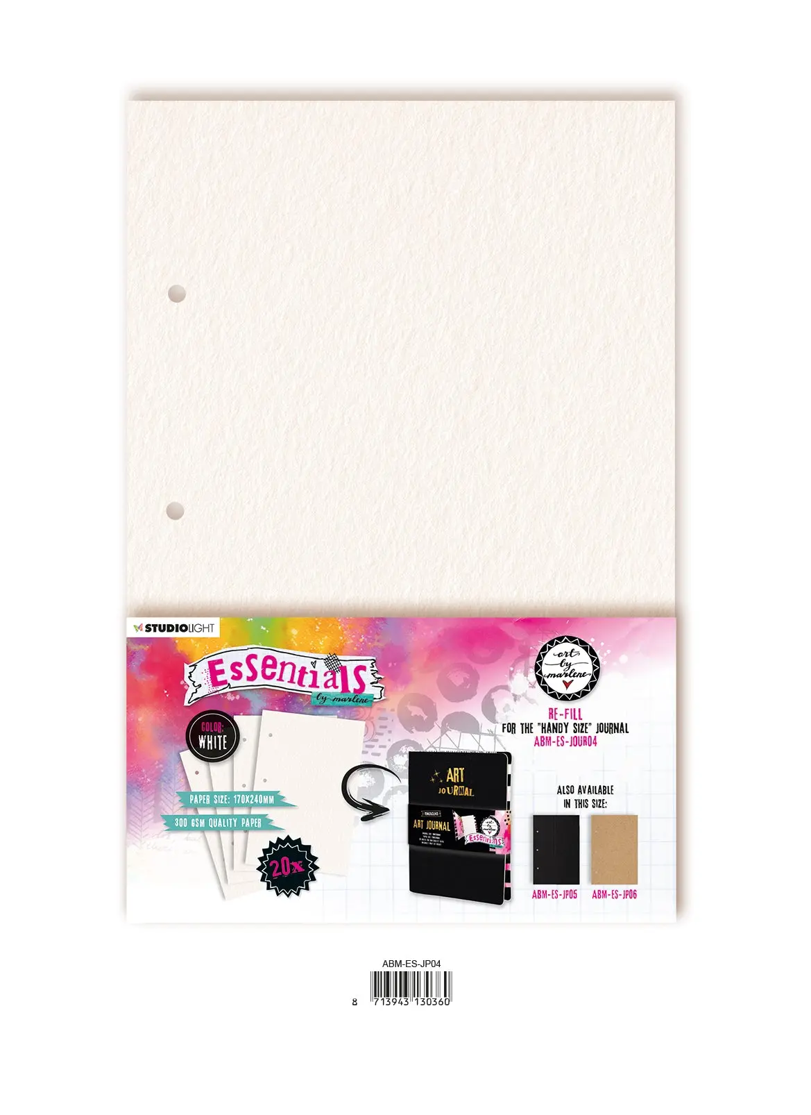 Abm Journal Pages For Abm-Es-Jour04 White Essentials 170X240x8mm 20 Sh Nr.04 1