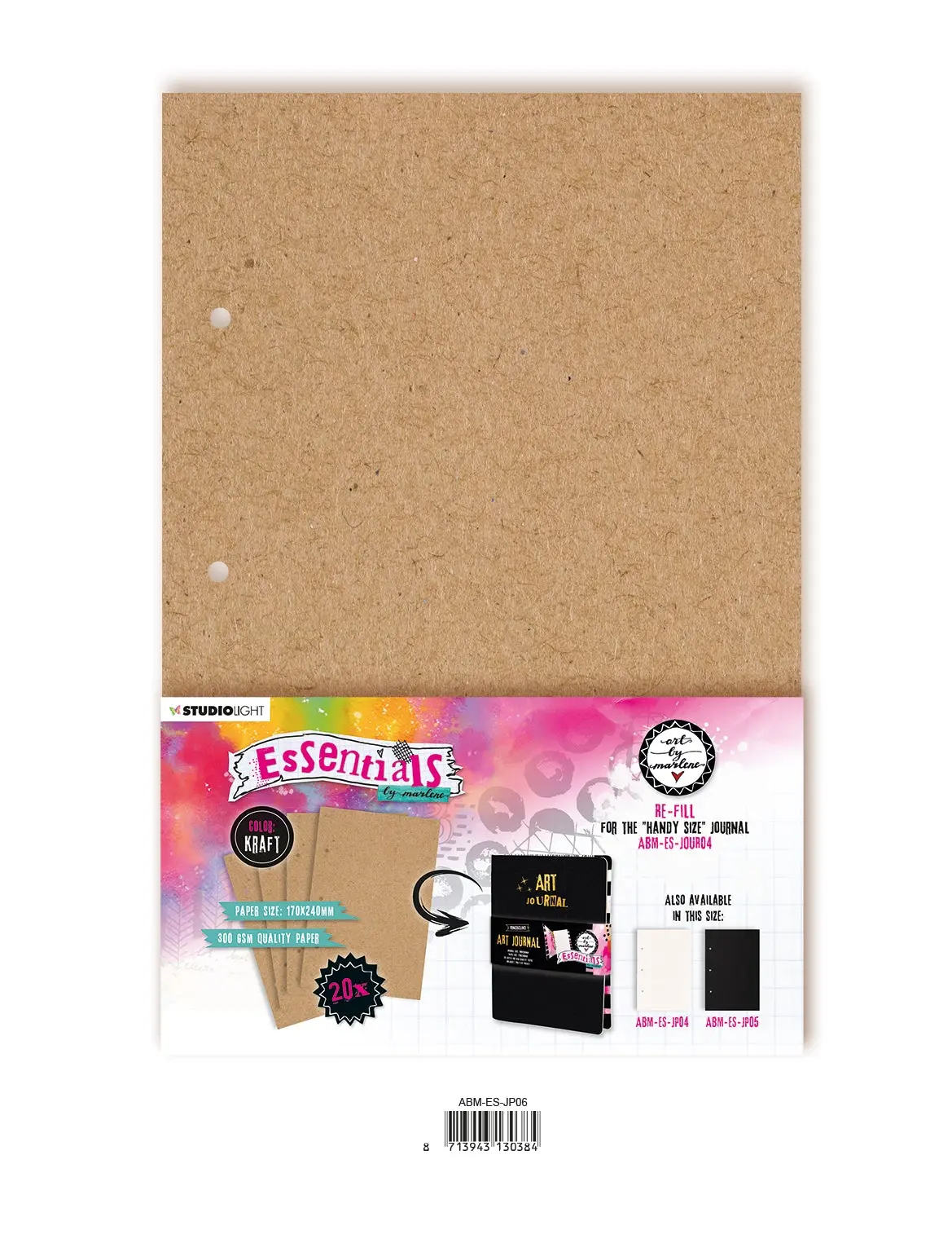 Abm Journal Pages For Abm-Es-Jour04 Kraft Essentials 170X240x8mm 20 Sh Nr.06 1