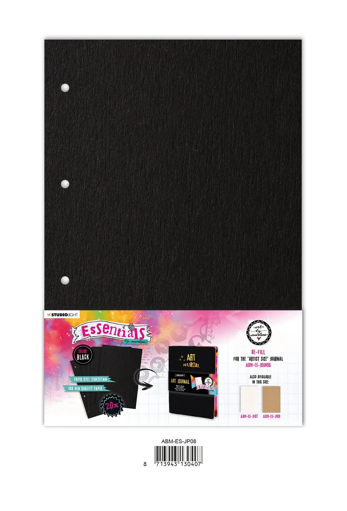 Abm Journal Pages For Abm-Es-Jour05 Black Essentials 210X297x8mm 20 Sh Nr.08 1