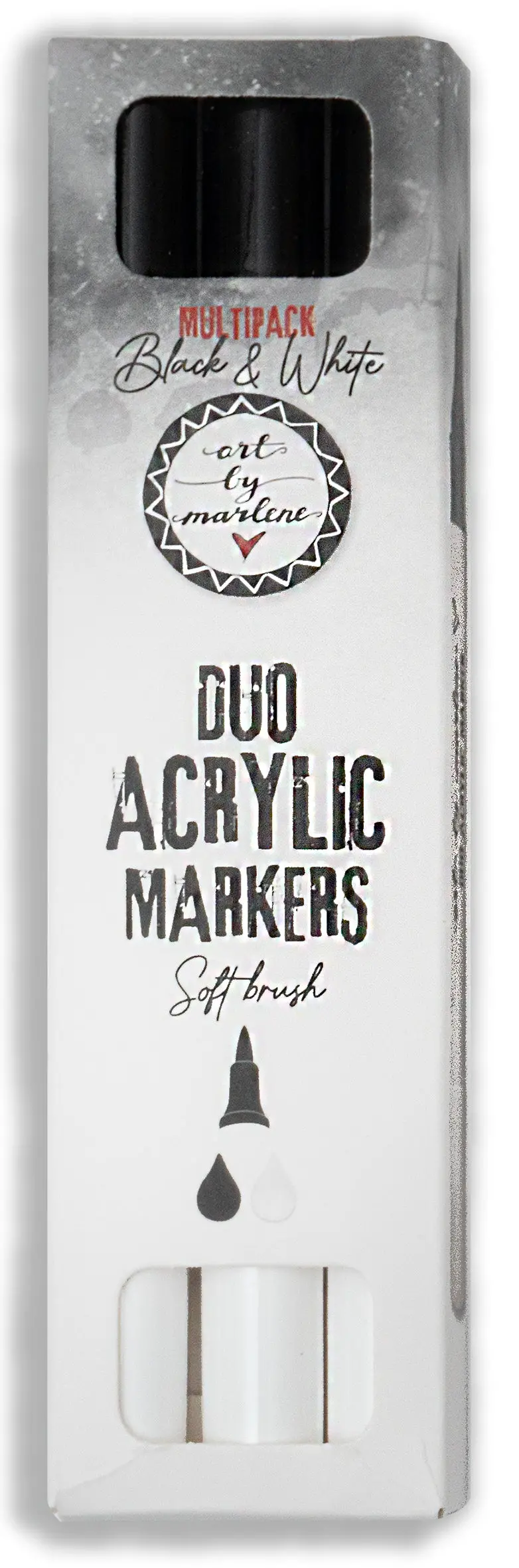 Abm Duo Acrylic Markers Black And White Essentials 3 Pc 1