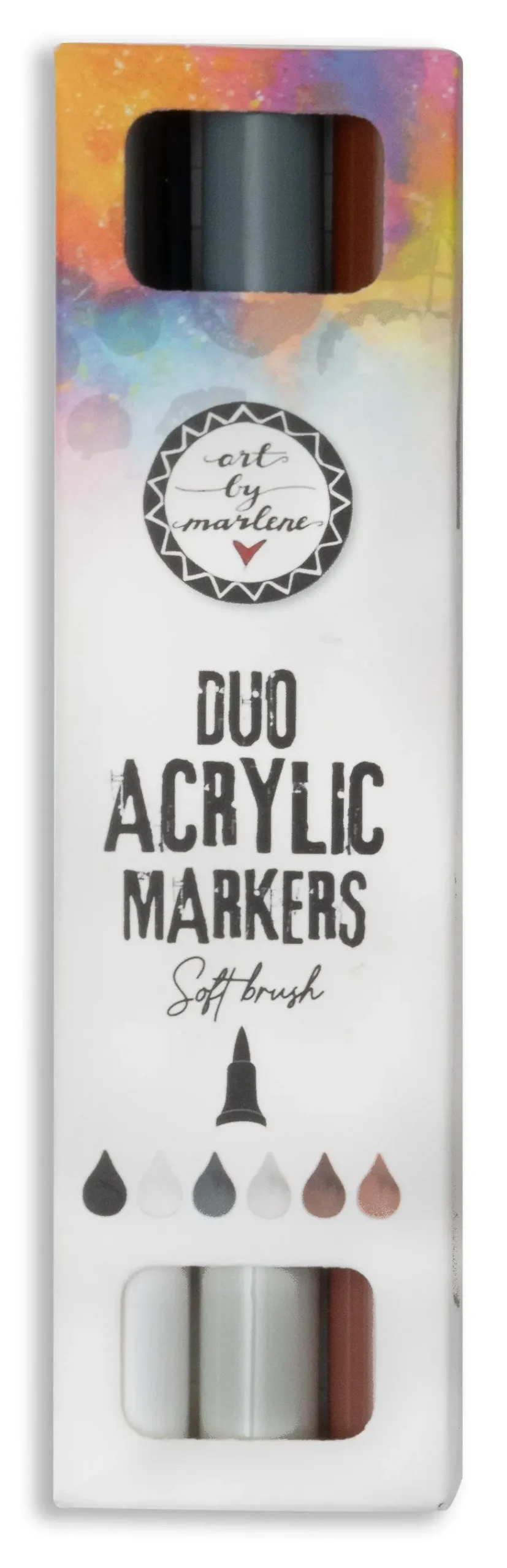Abm Duo Acrylic Markers Browns Essentials 3 Pc 1