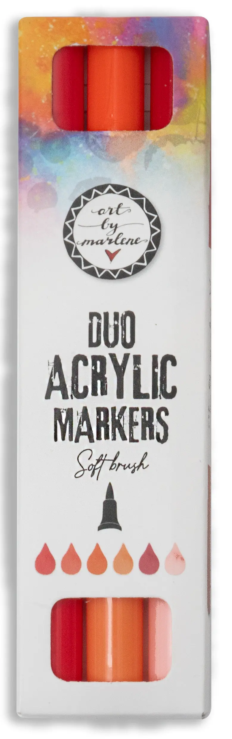 Abm Duo Acrylic Markers Reds Essentials 3 Pc 1