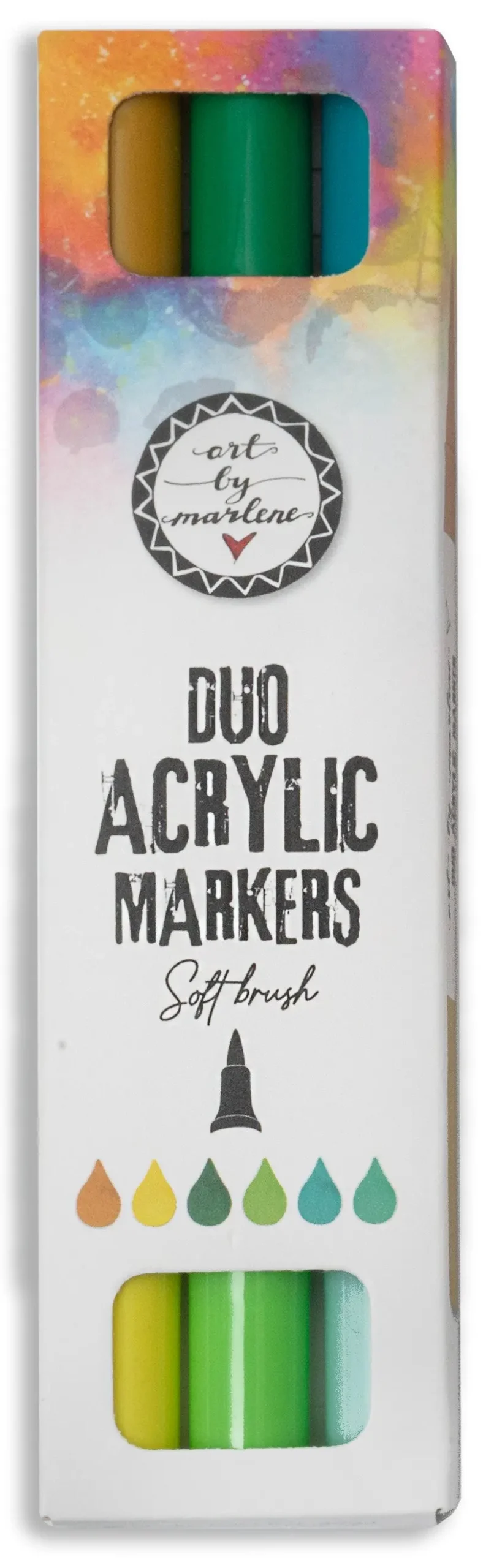 Abm Duo Acrylic Markers Greens Essentials 3 Pc 1