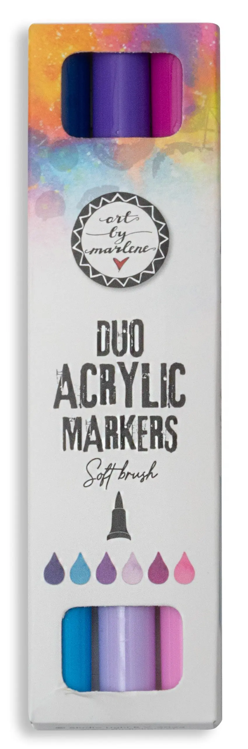 Abm Duo Acrylic Markers Purples Essentials 3 Pc 1