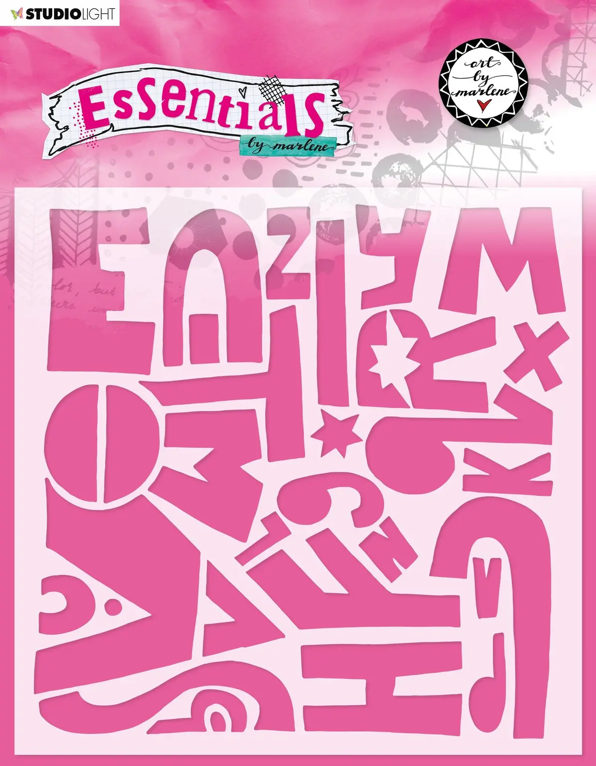 Abm Mask Alphabetically Essentials 200X200mm Nr.50 1
