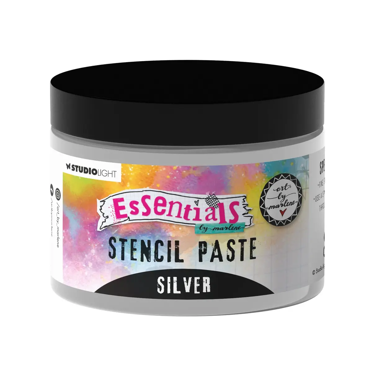 Abm Stencil Paste Silver Metallic Essentials 70X60x70mm 1  Pc  Nr.04 1