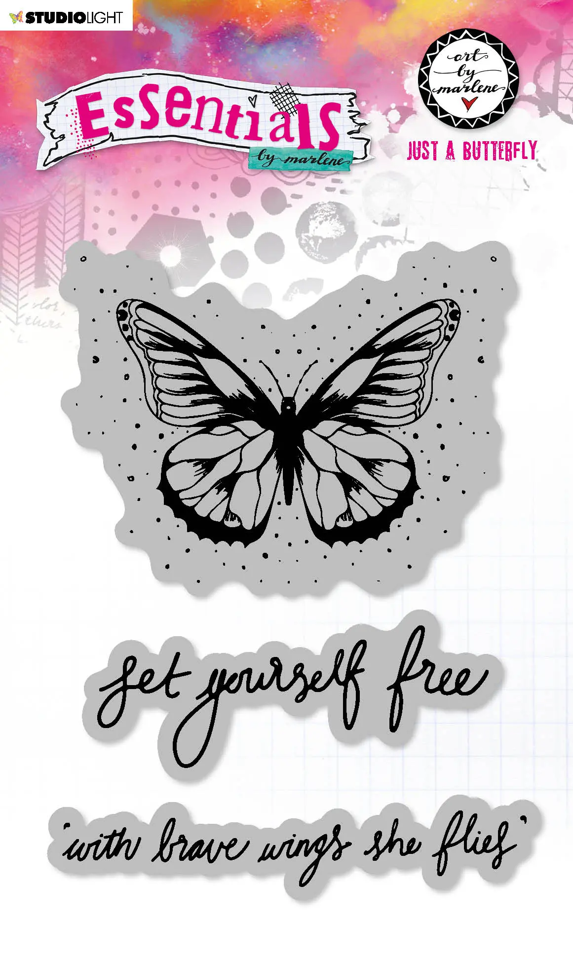 Abm Cling Stamp Just A Butterfly Essentials 105X148x6mm 1 Pc Nr.129 1