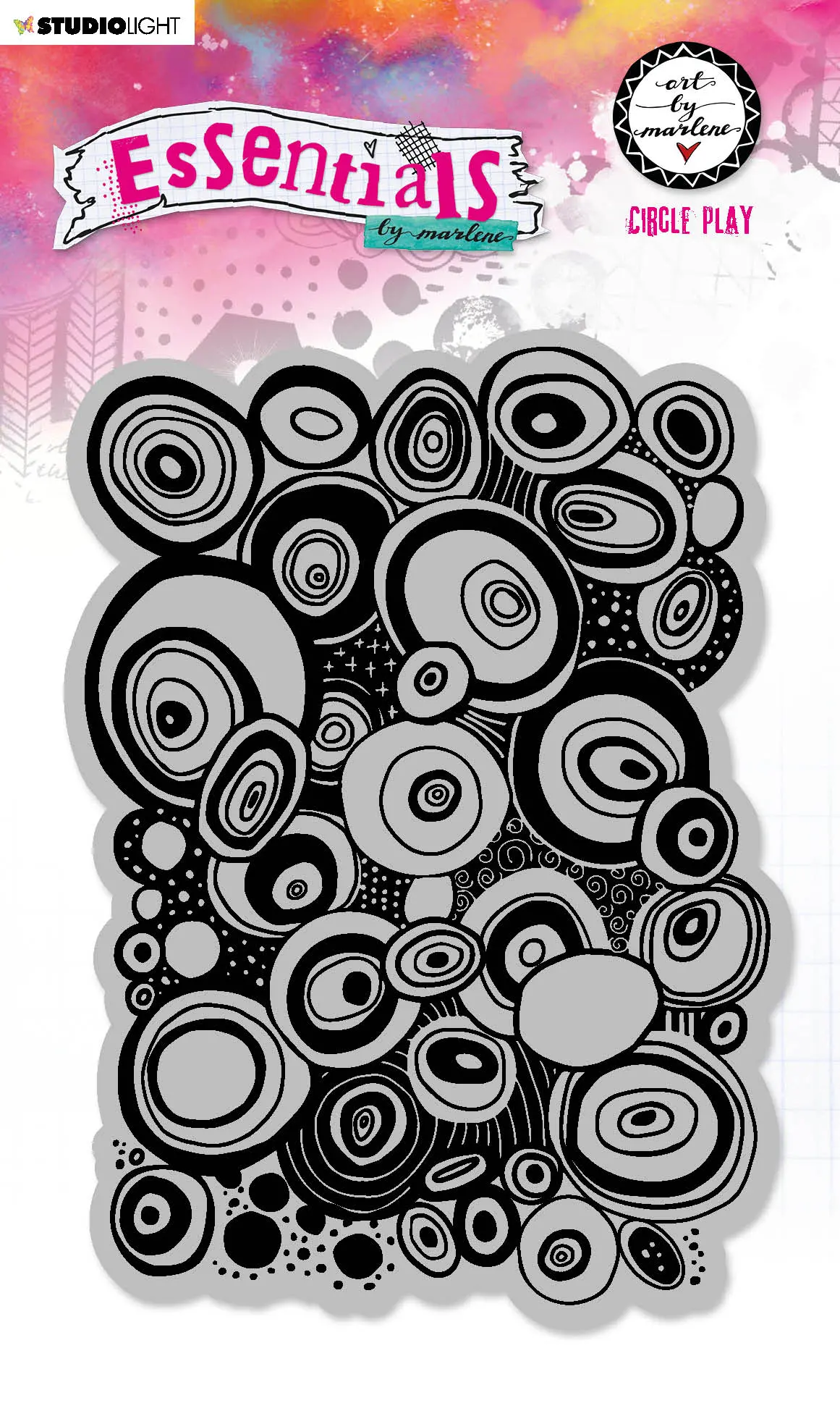 Abm Cling Stamp Circle Play Essentials 105X148x6mm 1 Pc Nr.130 1