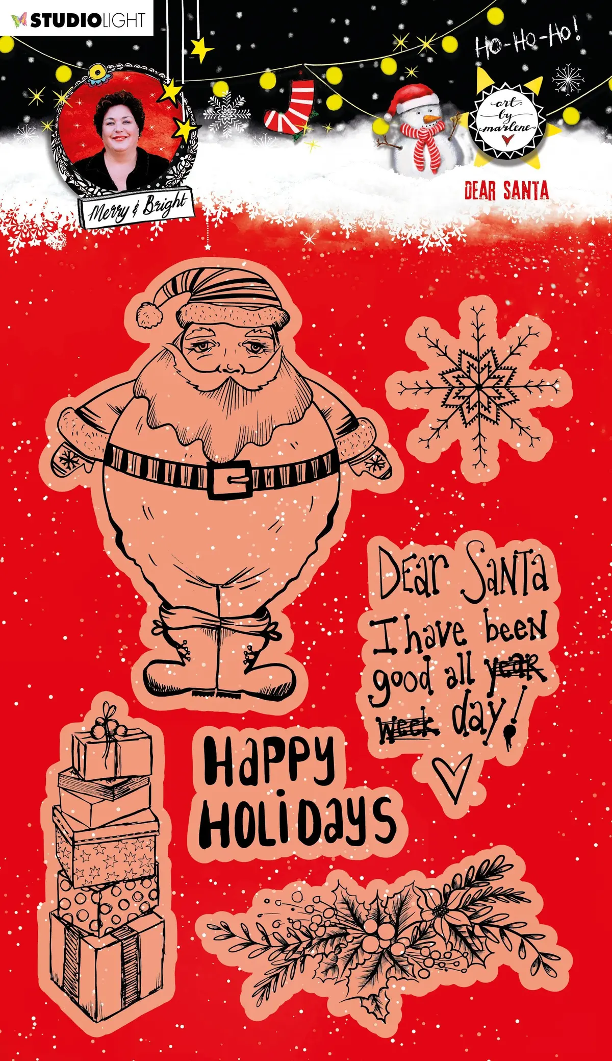 Abm Clear Stamp Christmas Dear Santa Essentials 148X210x1mm 1 Pc Nr.84 1