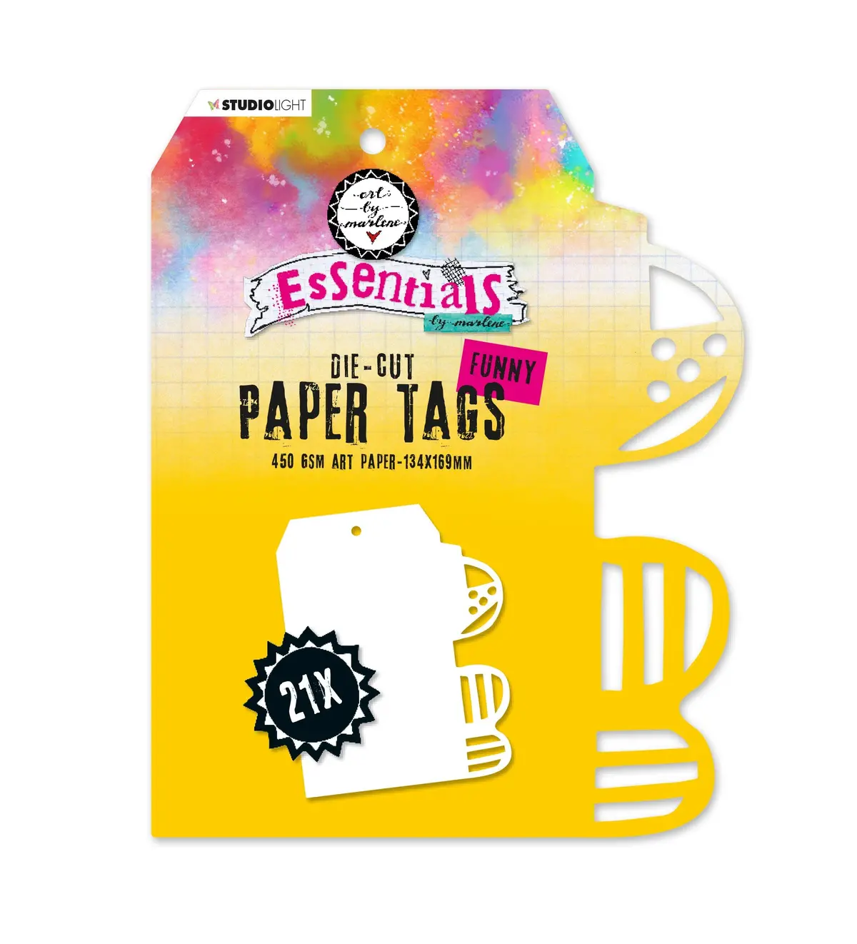 Abm Paper Pad Die-Cut Paper Tags Funny 450 Gsm Art Paper Essentials 134X169x12mm 21 Sh Nr.08 1