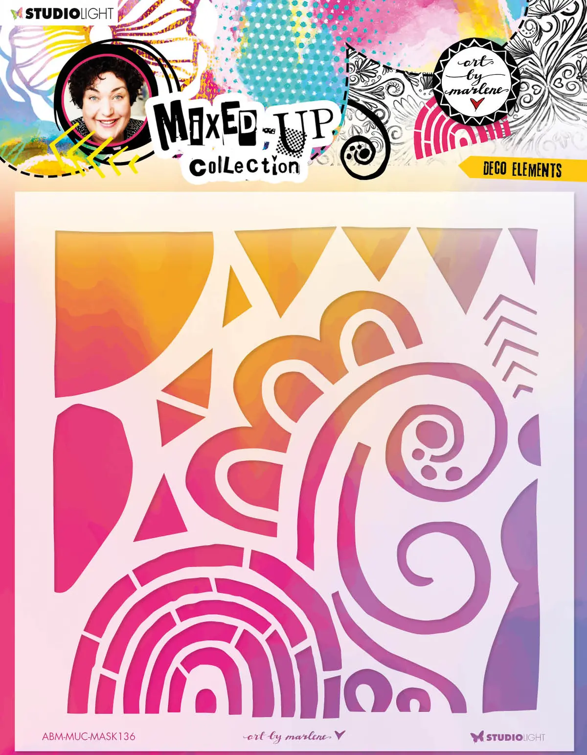 Abm Mask Deco Elements Mixed-Up Collection 200X200x1mm 1 Pc Nr.136 1