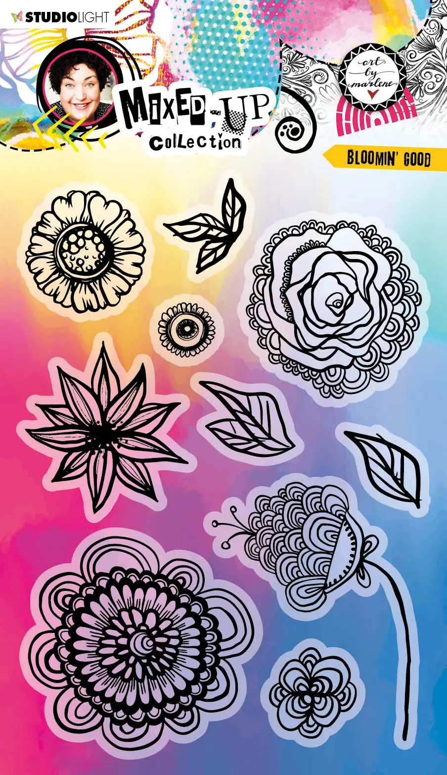 Abm Clear Stamp Blooming' Good Mixed-Up Collection 148X210x3mm 10 Pc Nr.284 1