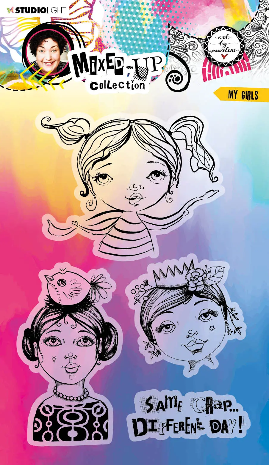 Abm Clear Stamp My Girls Mixed-Up Collection 148X210x3mm 4 Pc Nr.288 1