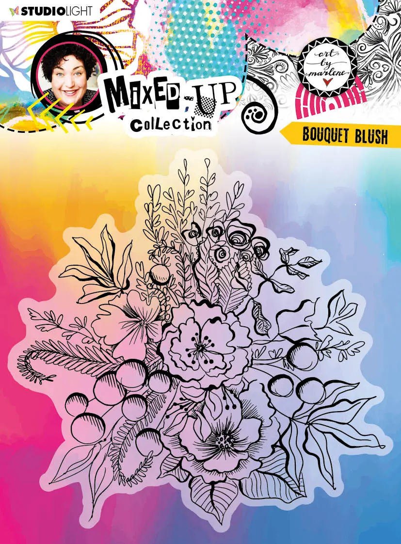 Abm Clear Stamp Bouquet Blush Mixed-Up Collection 140X140x3mm 1 Pc Nr.290 1