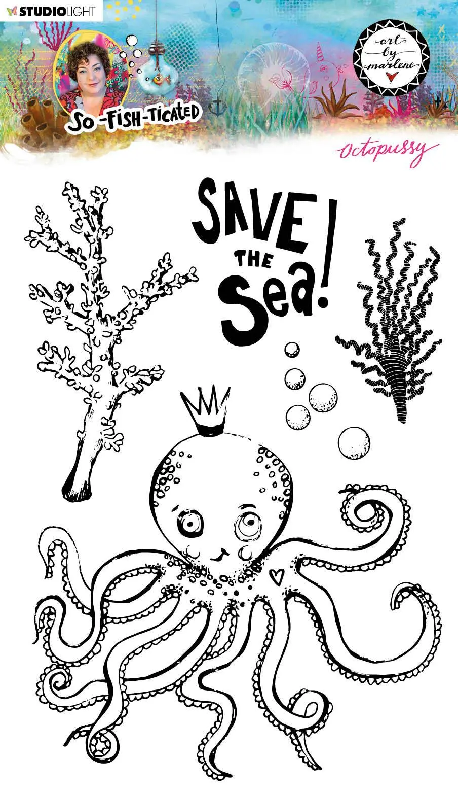 Abm Clear Stamp Octopussy So-Fish-Ticated 148X210mm Nr.9 1
