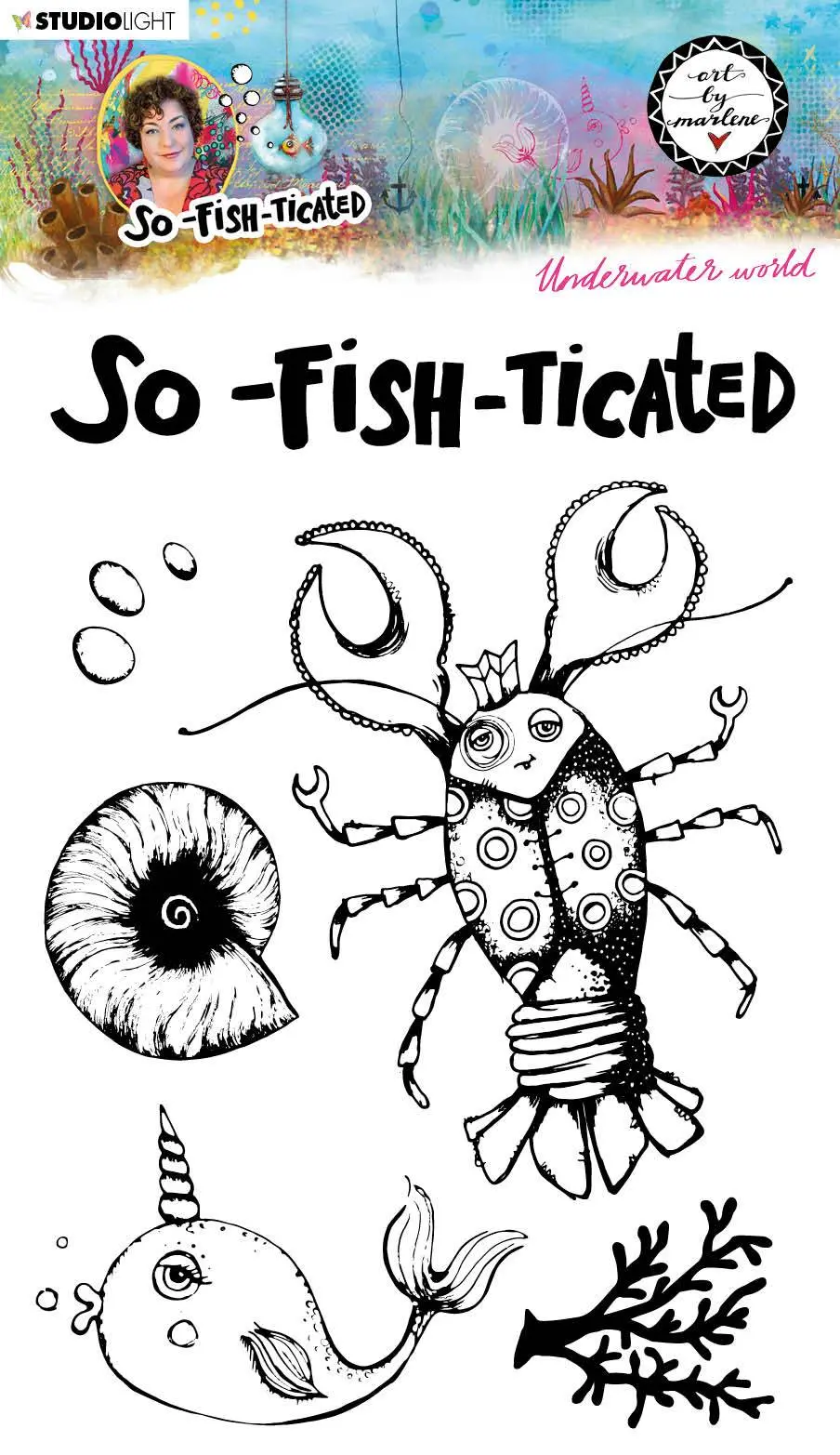 Abm Clear Stamp Underwater World So-Fish-Ticated 148X210mm Nr.10 1