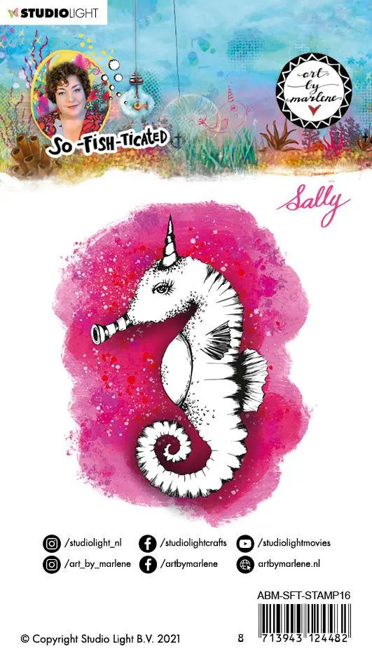 Abm Cling Stamp Sally (Sea Horse) So-Fish-Ticated 100X120mm Nr.16 2
