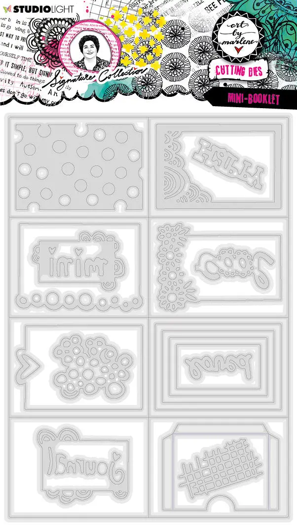 Abm Cutting Die Mini-Booklet Signature Collection 148X210x1mm 18 Pc Nr.726 1