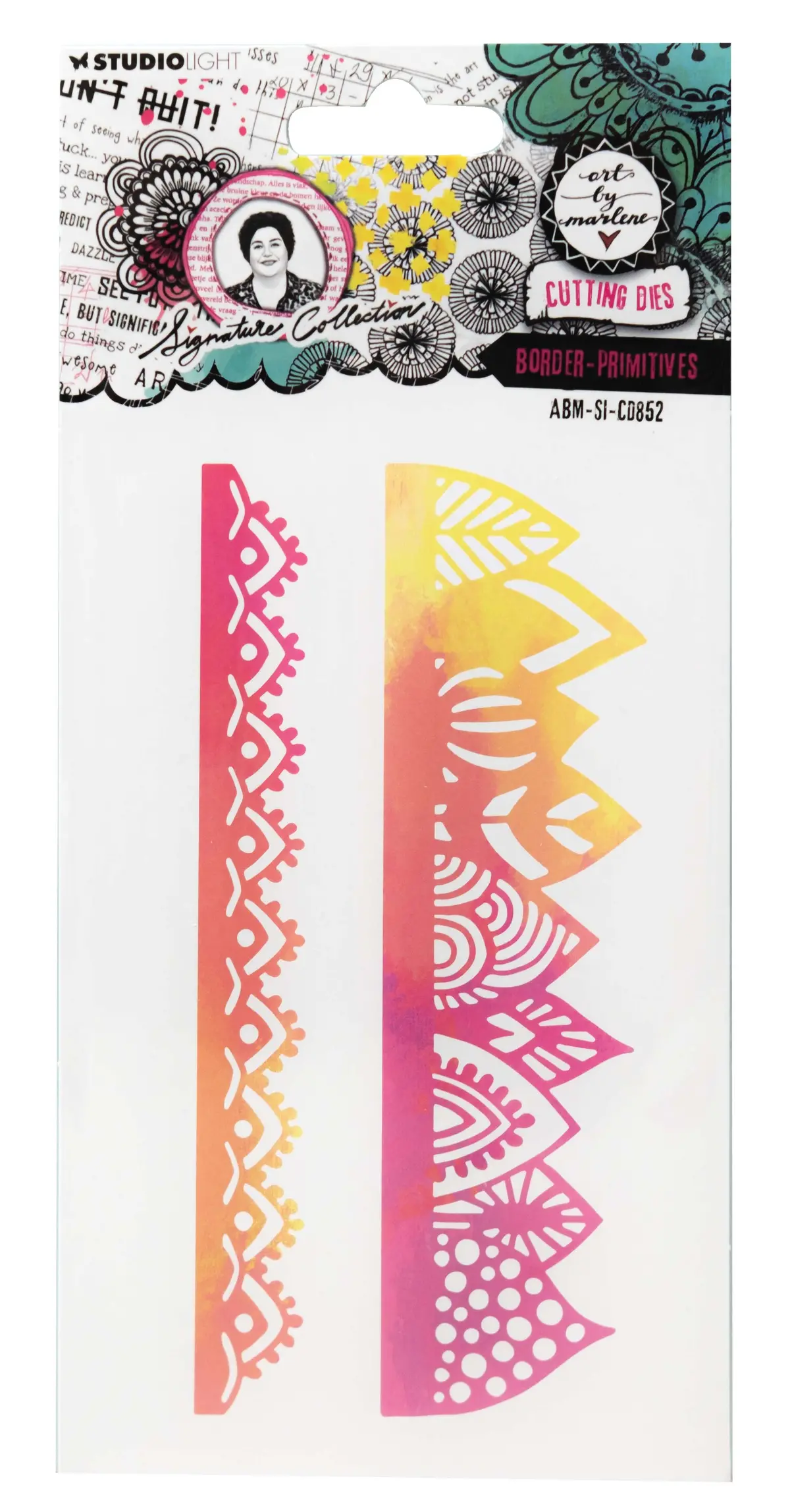 Abm Cutting Dies Border-Primitives Signature Collection 2 Pc 1