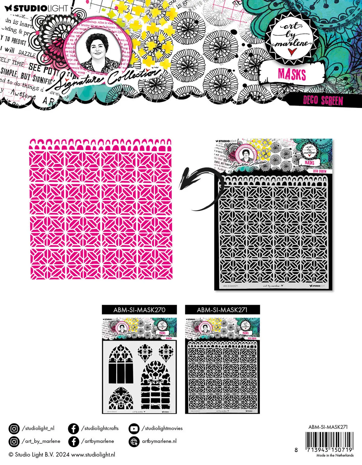 Abm Mask Deco Screen Signature Collection 1 Pc 2