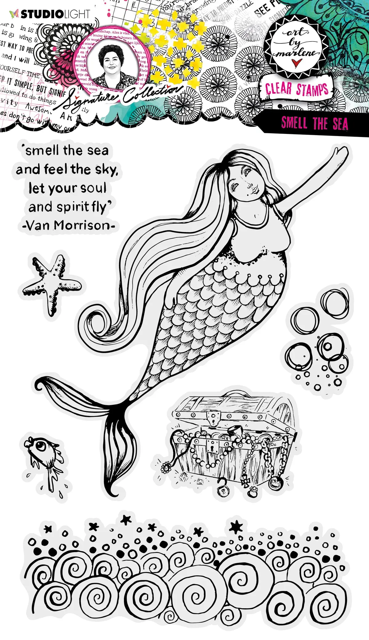 Abm Clear Stamp Smell The Sea Signature Collection 200X138x3mm 7 Pc Nr.403 1