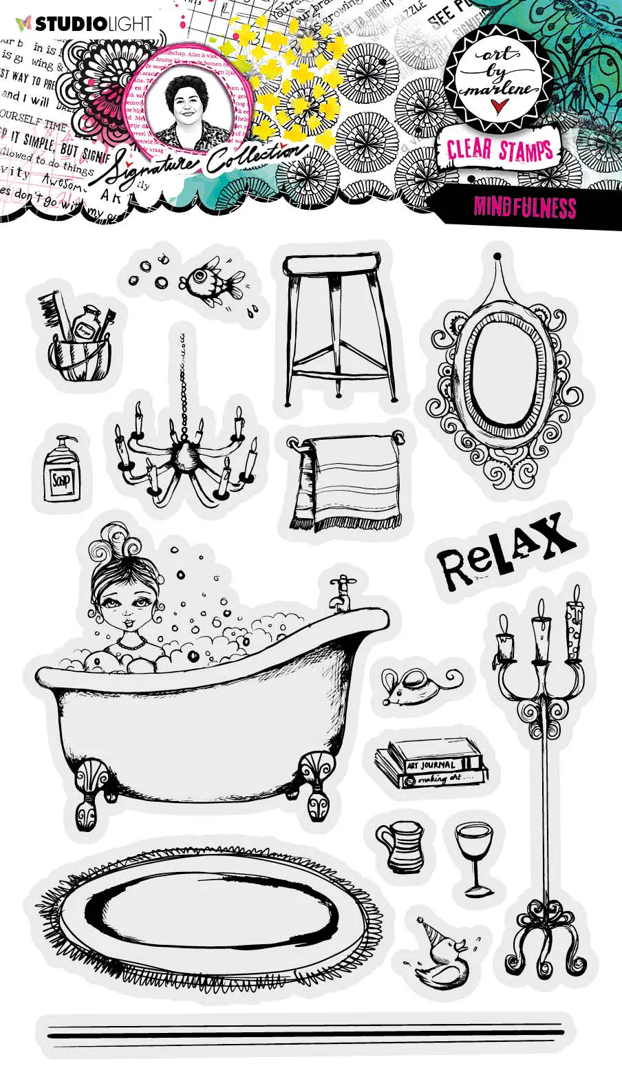 Abm Clear Stamp Mindfulness Signature Collection 265X153x1mm 17 Pc Nr.473 1